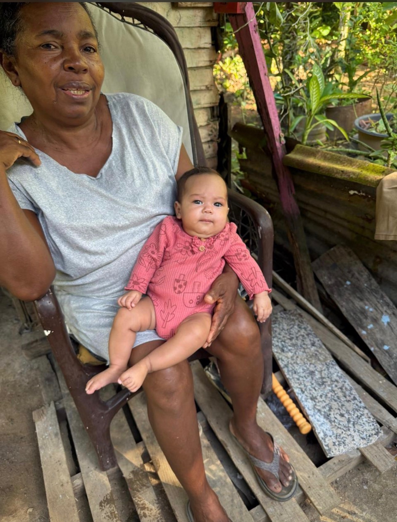 Family gathered together in the evening in Yamasá, Dominican Republic