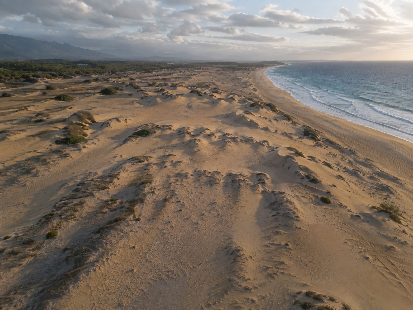 Sand dunes along the coast near Baní